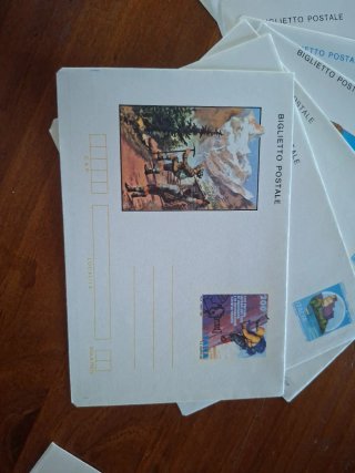 Lotto di 9 Biglietti Postali Italiani