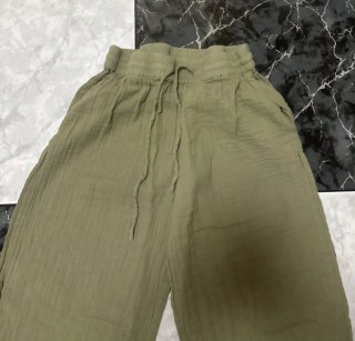 Pantalón lino verde