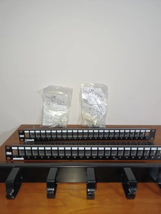 Lote 2 Patch Panel 3M 24P + Organizador Rack Nuevo