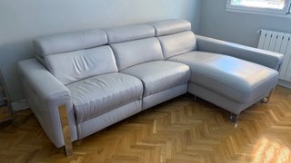 Sofá Chaise Longue PIEL Eléctrico Reclinable