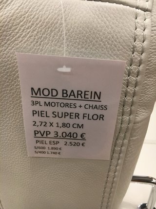 Sofá Chaise Longue PIEL Eléctrico Reclinable