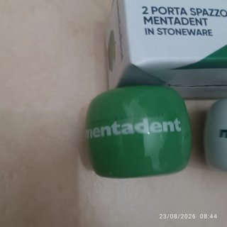 Set 2 Porta Spazzolini Mentadent in Porcellana