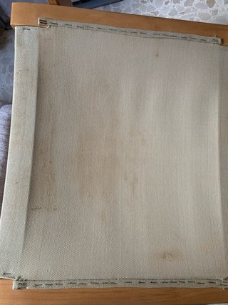 Sillón Poäng Ikea con funda beige/gris