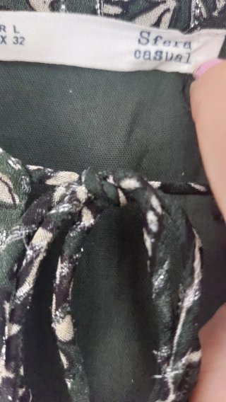 Vestido Sfera verde estampado talla L