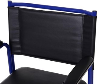 Silla de Ruedas de Baño con Vaso Extraíble en Tubos de Hierro y PVC 87 x 57 x 92cm