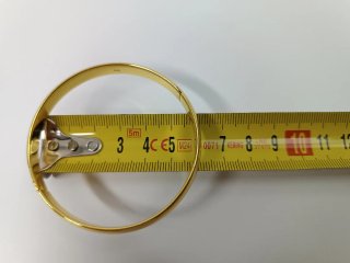 Pulsera Brazalete Rígida Chapado Oro 14kl