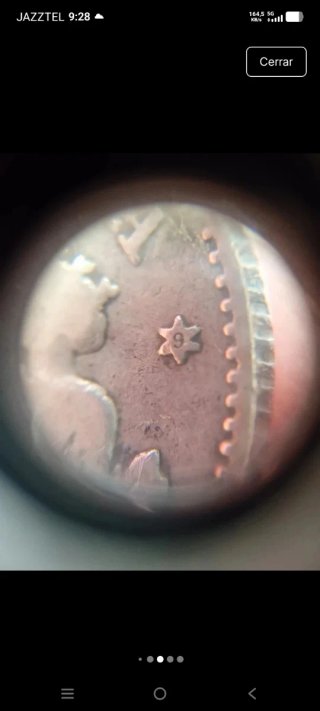 Moneda 50 Céntimos 1869 plata