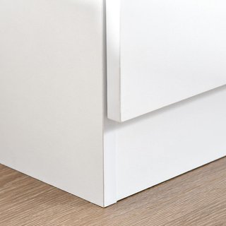 Credenza da Cucina, Mobile Dispensa con 2 Armadi, Mobile Cucina con Ripiani Regolabili in MDF, per Sala da Pranzo, Soggiorno, Salone, 59X31X155 Cm, Bianco