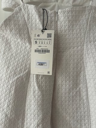 Vestido Blanco Zara Talla S