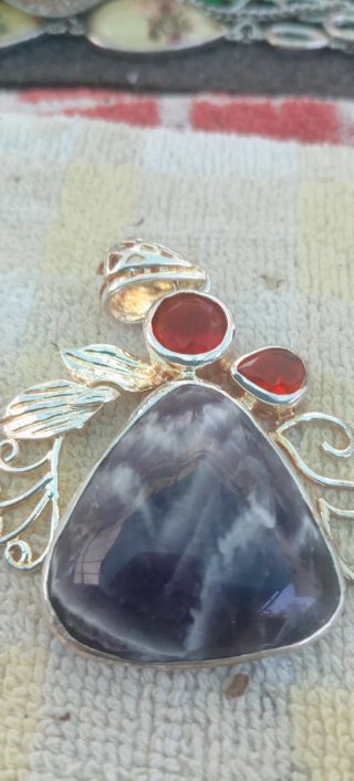 Colgante Plata 925 Amatista y Granates
