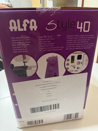 Máquina de coser Alfa Style 40 nueva