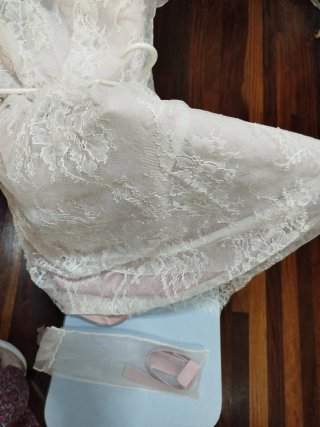 VESTIDO DE NOVIA Rosa y Blanco ESTILO GRIEGO