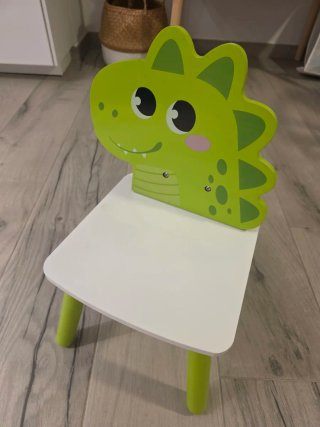 Taburete infantil dinosaurio verde
