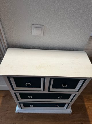 Mueble recibidor madera pintado a mano