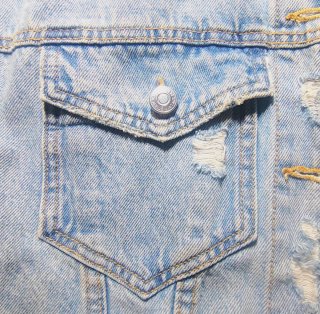 Giacca denim cropped vintage streetware