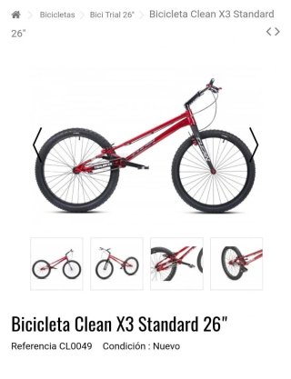Bicicleta Trial Clean X3 26