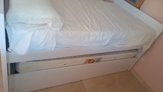Cama nido de madera con cajones y colches
