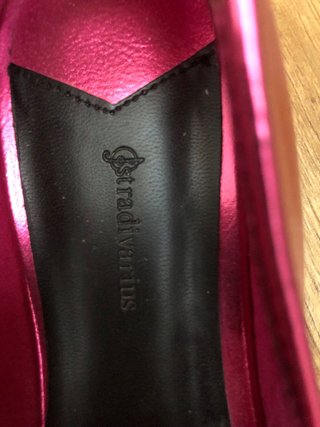 Mocasines Stradivarius Metalizados Rosa Talla 38