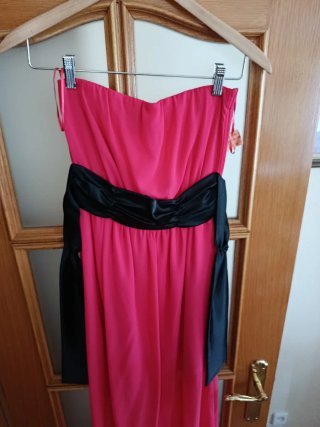 Vestido fiesta rosa talla S Boda