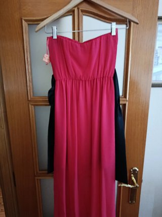 Vestido fiesta rosa talla S Boda