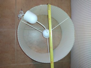 Cabecero 90 y lámpara tapizado beige/gris