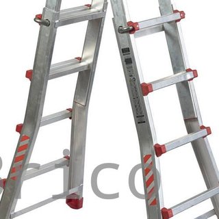 Escalera Telescópica Aluminio 6+6 Pestaña