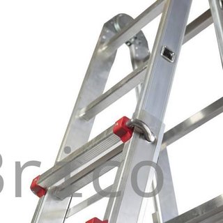 Escalera Telescópica Aluminio 6+6 Pestaña