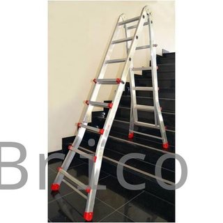 Escalera Telescópica Aluminio 6+6 Pestaña