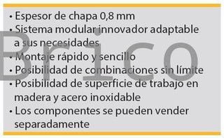 Conjunto Taller 4 Módulos S/Madera Azul Gris - Edición Limitada
