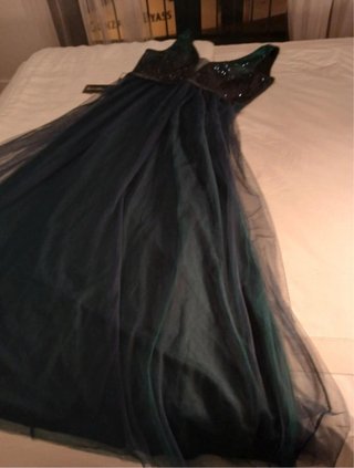 Vestido de fiesta tul, sin estrenar, verde y azul