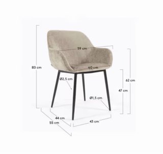 Juego 6 Sillas Konna Kave Home