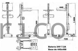 Apilador Eléctrico 90Kg - 1360 mm - 10700