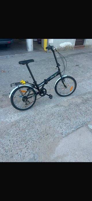 Bicicleta plegable negra