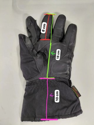 Guantes Moto Cuero Negro Talla L