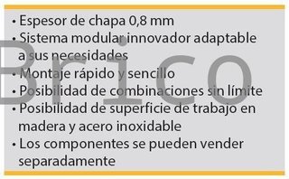 Conjunto Taller 5 Módulos S/Acero Inox Alyco 199008