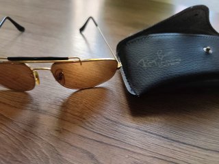 Occhiali Ray-Ban Vintage Montatura Oro Lenti Marro