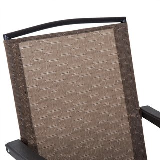 Mesa Con 2 Sillas Set Muebles 3Pz Plegable Regulable Exterior Textilene Marrón
