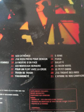 DVD Tryo en directo Reggae à coups d'cirque