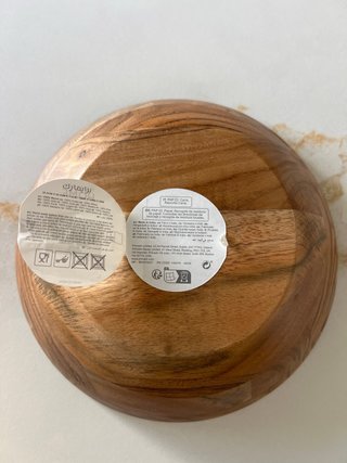 Bol de madera estampado floral
