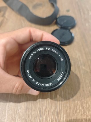 Canon AE-1 Program + objetivo + accesorios
