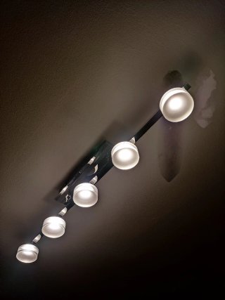 Lampara de techo LED plateado