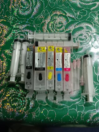 Kit Cartucce Ricaricabili Canon PGBK, BK, Y, C, M