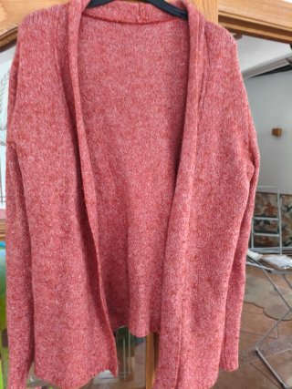 Chaqueta larga teja talla única