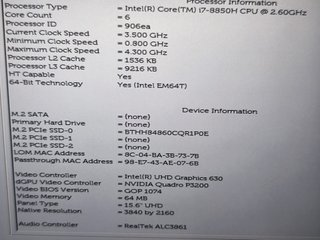 Dell Precision 7530 i7 32GB RAM 1TB SSD Win 11