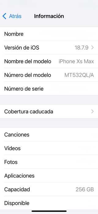 iPhone XS Max 256GB Gris Espacial