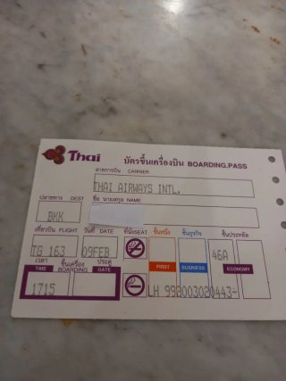 2 titoli di volo Vintage Thai Airways