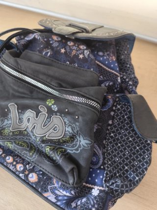 Bolso Mochila Lois Negro Multicolor
