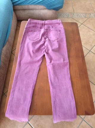 Pantalón vaquero rosa/morado