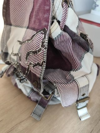 Mochila Fox Cuadros Morado