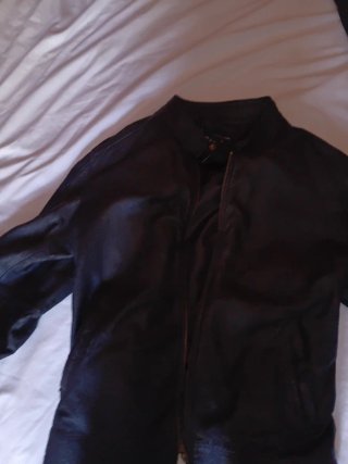 Chaqueta Biker Cuero Negra